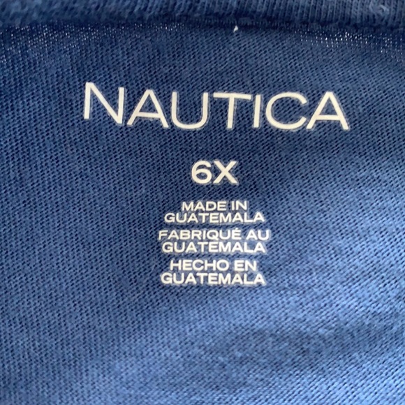 Nautica Cold-Shoulder SAIL Blue Top 6X long sleeve - Picture 7 of 10